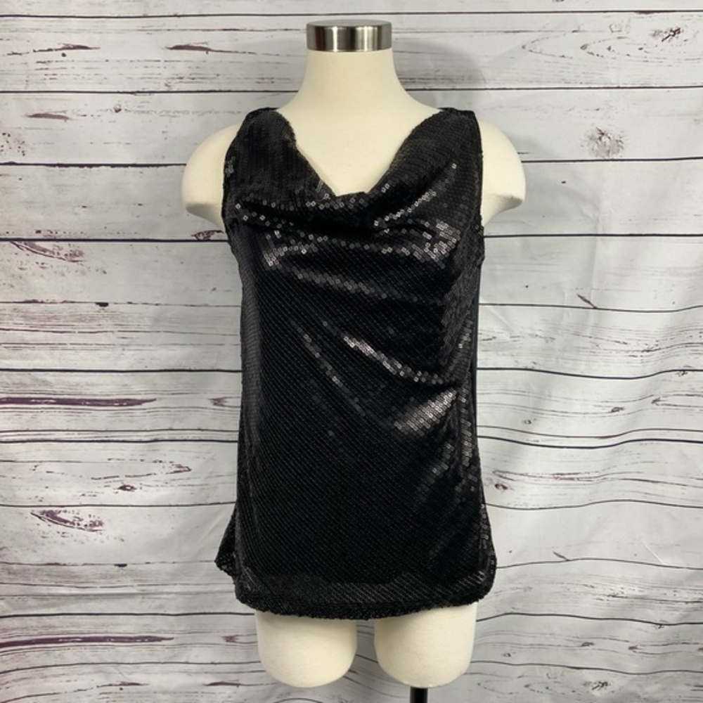 Talbots‎ Black Sequin Blouse